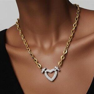 18K Gold Plated Stainless Steel Synthetic Synthetic Zircon